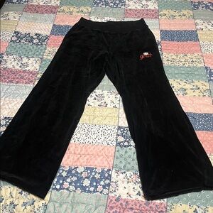 Guess Black Velour Lounge Pants with Red Betty Boop Label